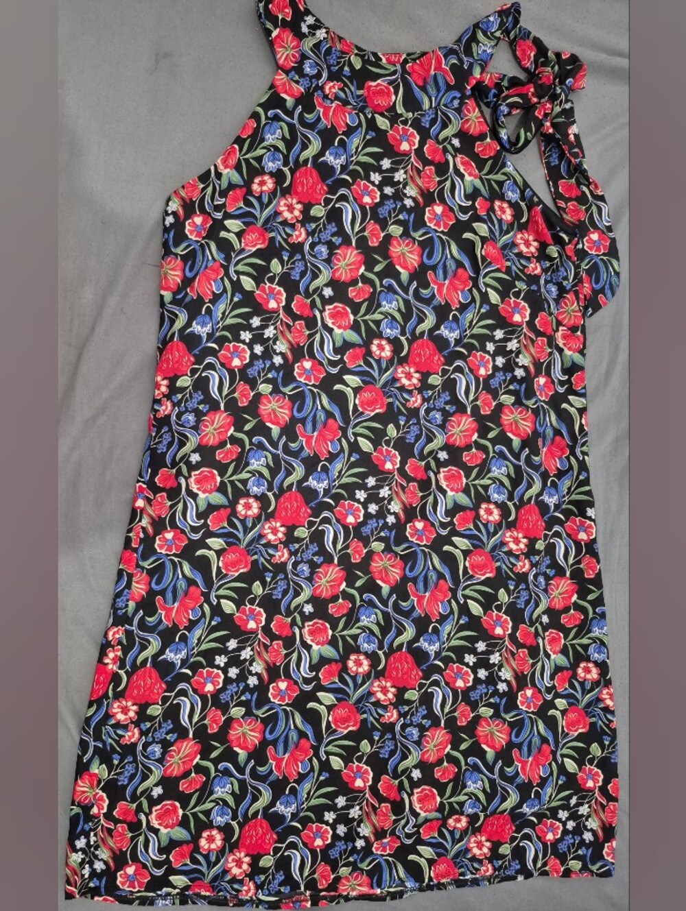 Zara Basic Floral Sleeveless Halter Mini Dress Size S Spring Summer